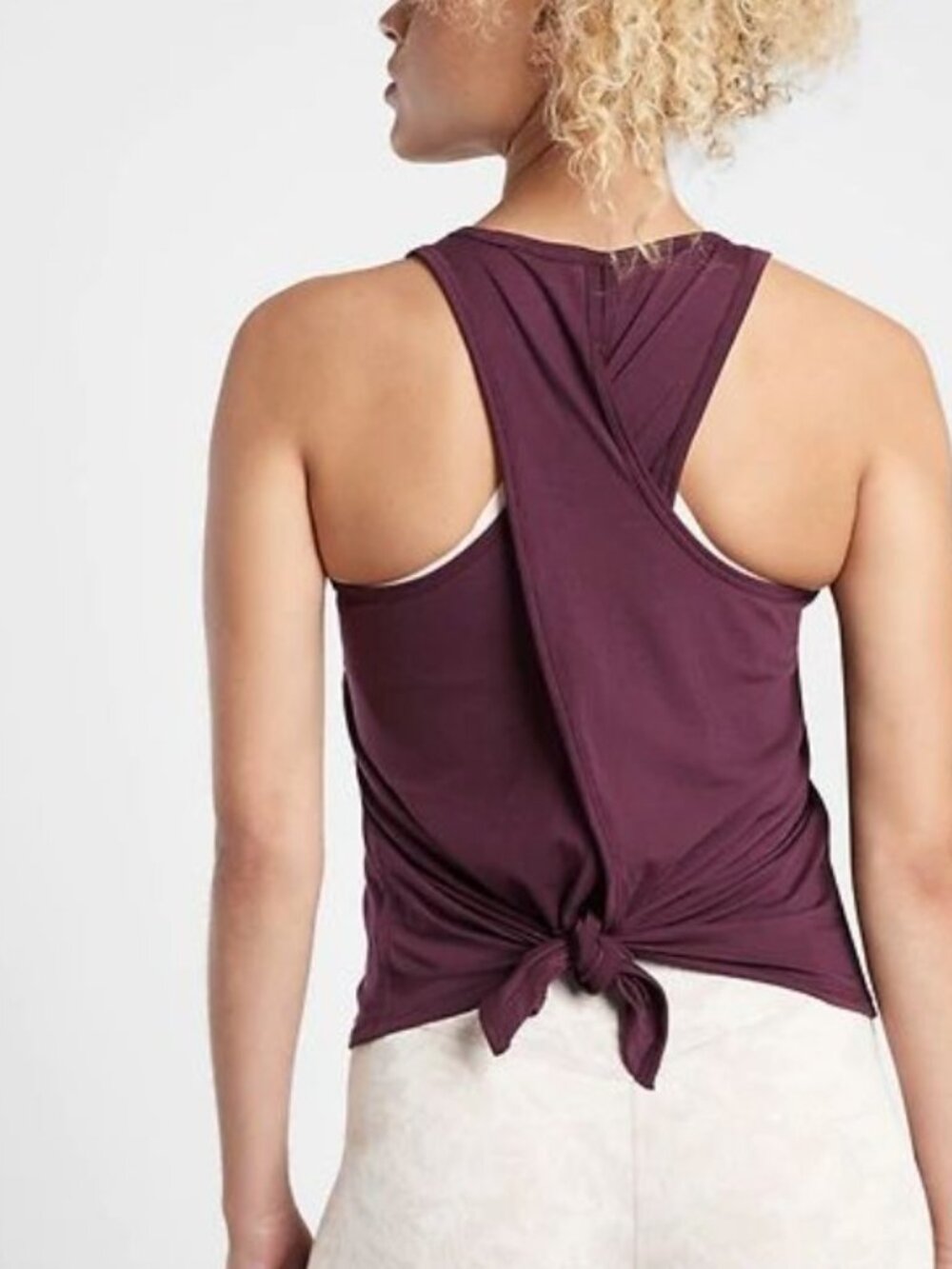 Like New Athleta Essence Tie Back Tank Top